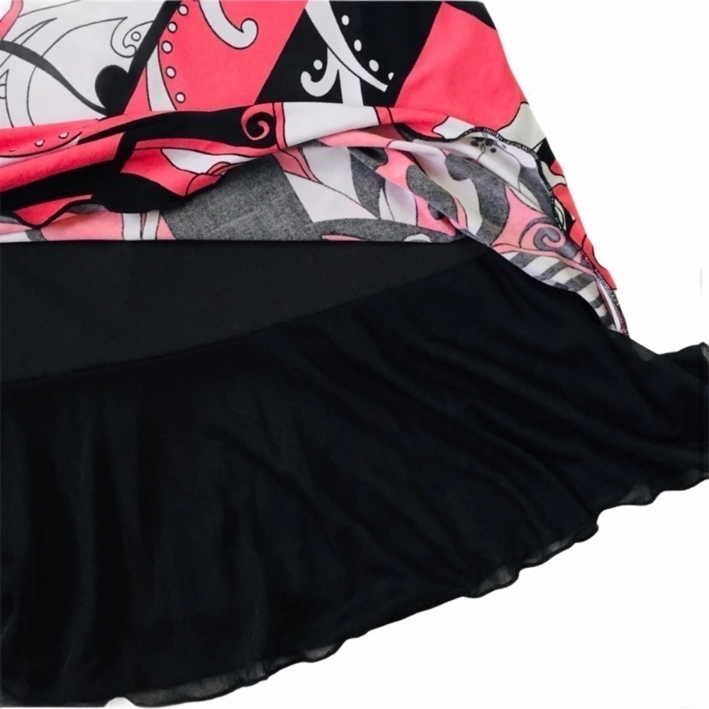 Wrapper Line A Patterned Loose Skirt M - Picture 2 of 9